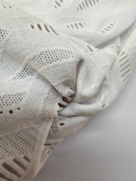Polyamide Elastane Knitted Abstract White