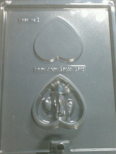 Heart Box with Penis Chocolate Mold - ECXX196