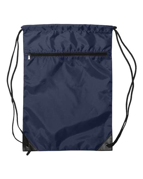 Zippered Drawstring Backpack