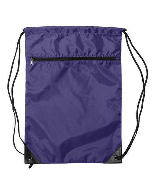 Zippered Drawstring Backpack