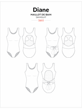 Sewing Pattern Diane Tank Swimsuit by Jalie