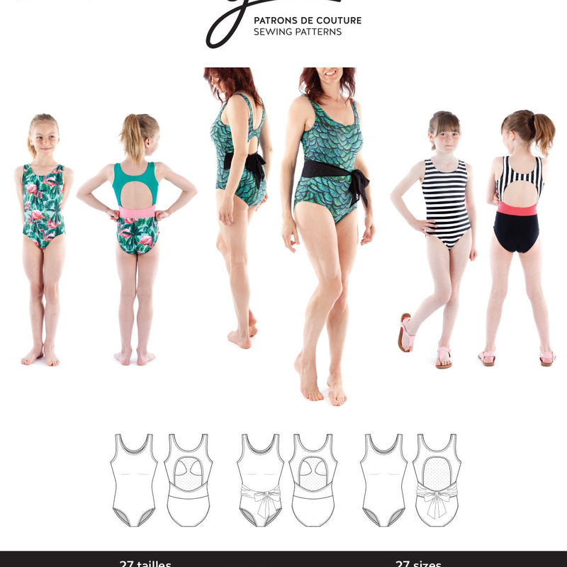Sewing Pattern Diane Tank Swimsuit by Jalie