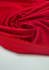 Red Cotton Stretch Twill Fabric