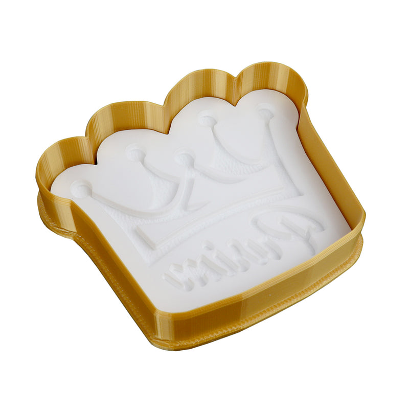 Lil Miss Cakes Purim Crown Cutter and Embosser, 3", English