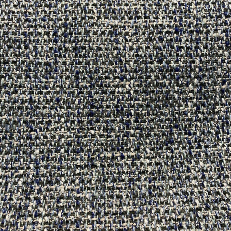 Fabricut Hampton Polyester Tweed Fabric - Indigo Blue With Silver Mix, 54" Width (1 Yard)