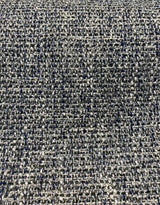 Fabricut Hampton Polyester Tweed Fabric - Indigo Blue With Silver Mix, 54" Width (1 Yard)