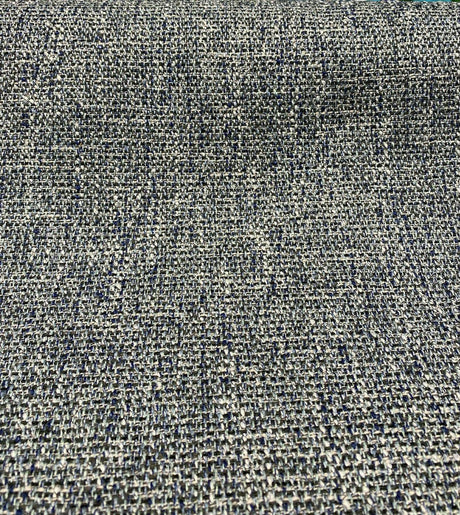 Fabricut Hampton Polyester Tweed Fabric - Indigo Blue With Silver Mix, 54" Width (1 Yard)
