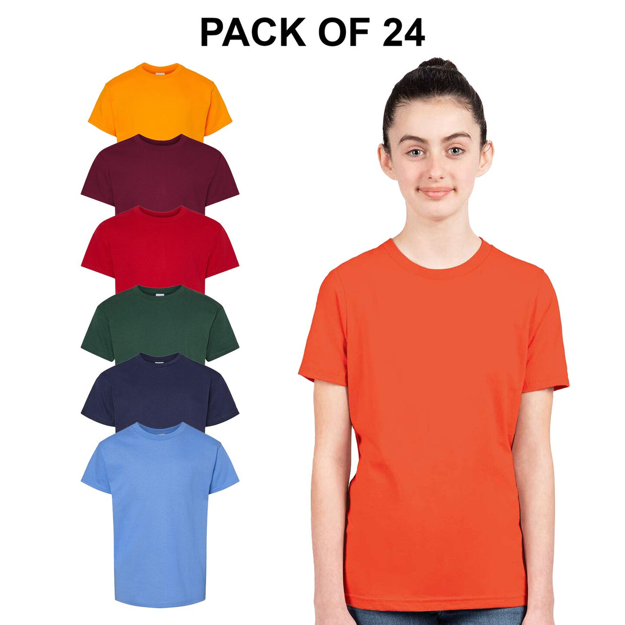 24 Pack: Next Level® - Youth Cotton T-Shirt