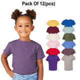 12 Pack: BELLA + CANVAS® - Toddler Jersey Crewneck Short Sleeve Tee
