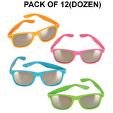 Neon Sunglasses with Mirrored Lenses