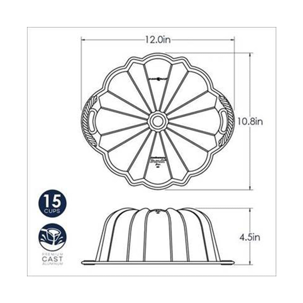 Nordicware 60th Anniversary Bundt Cake Pan, 10 to 15 Cup