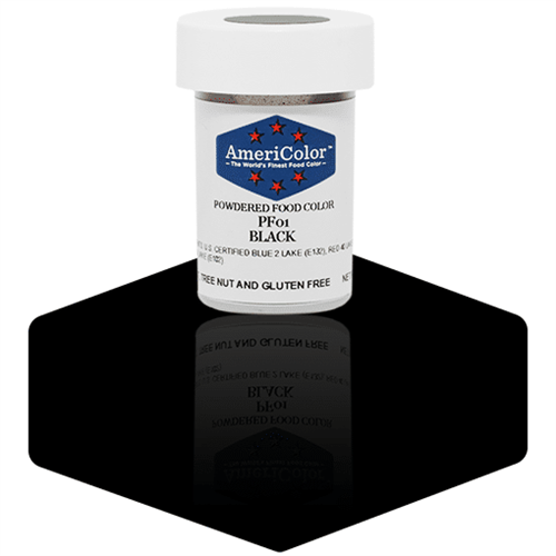 AmeriColor Black Powdered Food Coloring - PF01 -3 Grams
