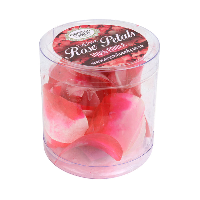 Crystal Candy White & Pink Edible Rose Petals