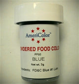 AmeriColor Blue Powdered Food Color - PF03 - 3 Grams