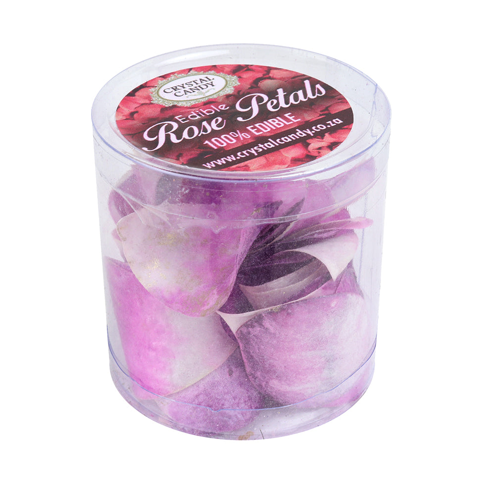 Crystal Candy Purple & White Edible Rose Petals