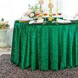 Round Ice Crushed Velvet Table Cover