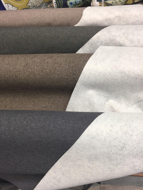 Hudson Asphalt Upholstery Fabric - Asphalt Solid, 57" Width (1 Yard)