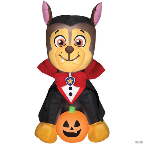 38-Inch Inflatable PAW Patrol Chase as Vampire with LED Lights for Outdoor Halloween