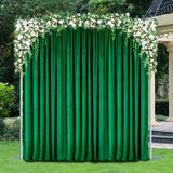 Velvet Backdrop Drape Panel 16 ft x 57 in Emerald Green