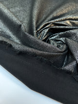 Cotton Elastane Glitter Fabric Silver Black