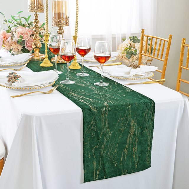Velvet Table Runner 13x108 Emerald Green