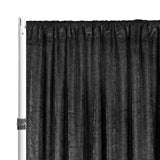 Velvet Backdrop Drape Panel 12 ft x 57 in Black