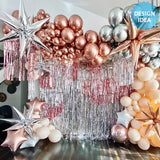 3D Star-Burst Foil Balloon, Metallic Magenta