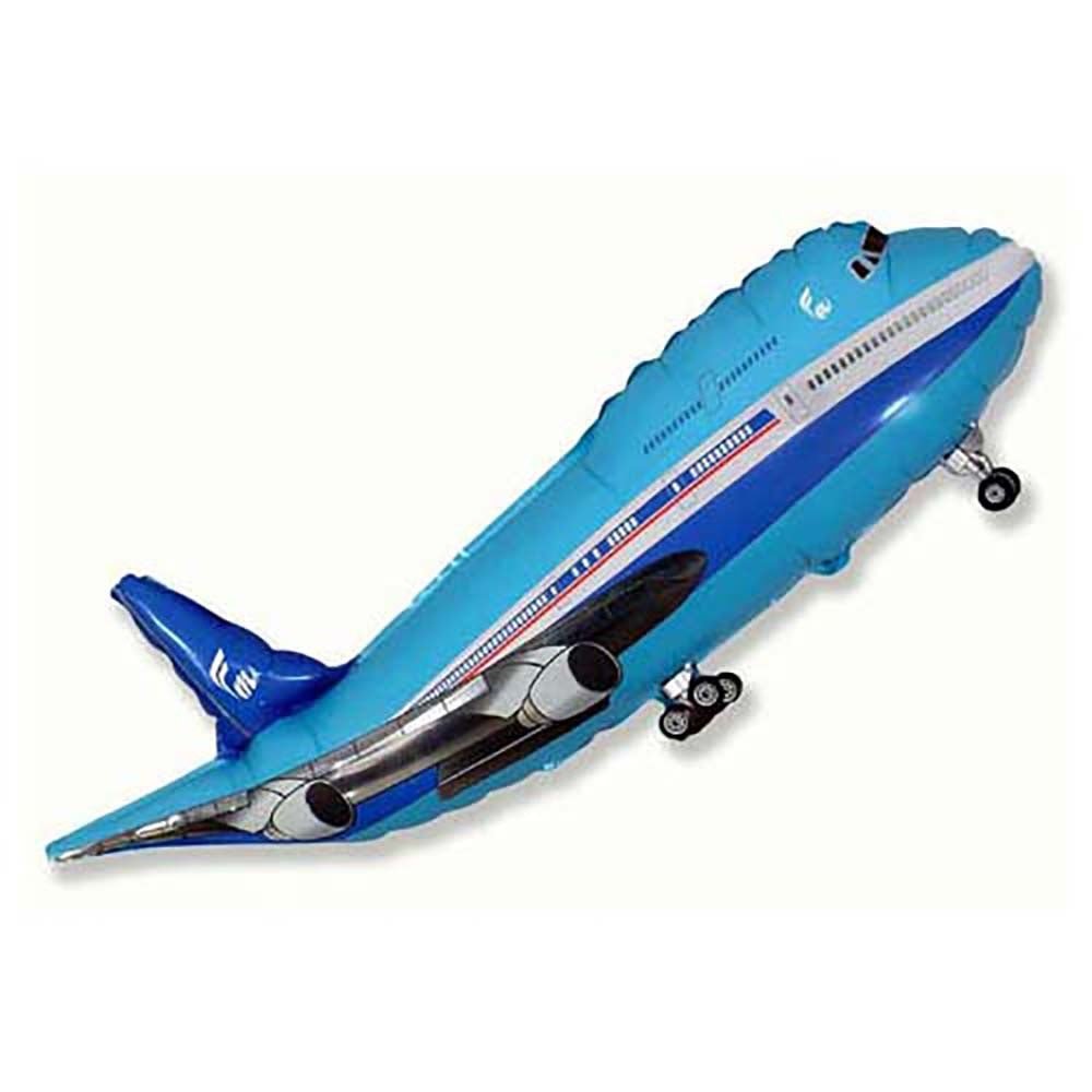 Airplane Blue Foil Balloon