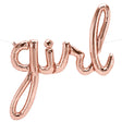 Foil Balloon Girl Script Rose Gold 39 Inch