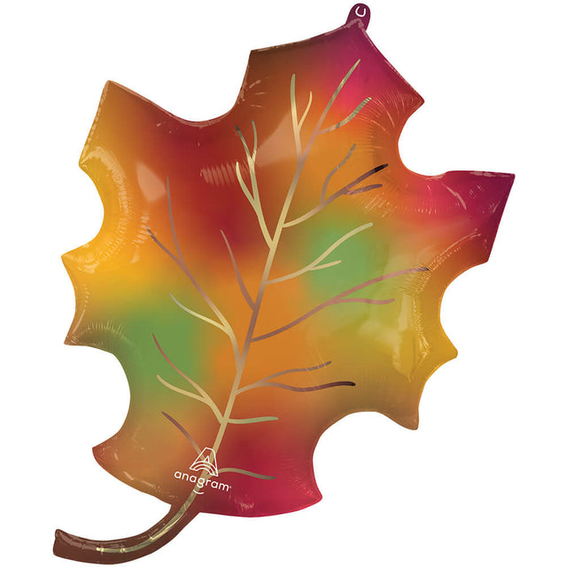 Foil Balloon Happy Fall Leaf 39 Inch