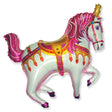 Foil Balloon Horse Fair Fuchsia
