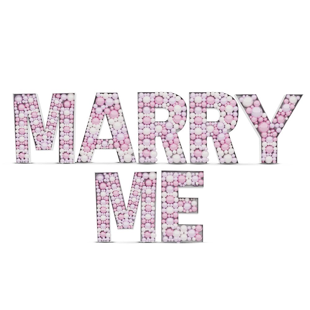 MARRY ME Mosaic Frame Letter Kit