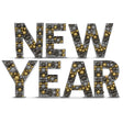 New Year Mosaic Frame Letter Kit