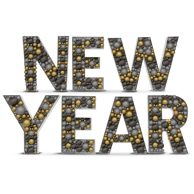 New Year Mosaic Frame Letter Kit