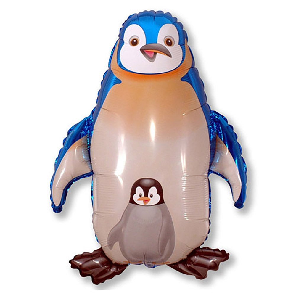 Penguin Blue Foil Balloon 39 Inch