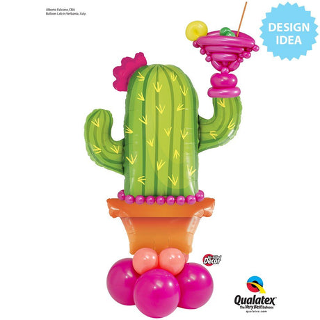 Foil Balloon Potted Cactus 39 Inch
