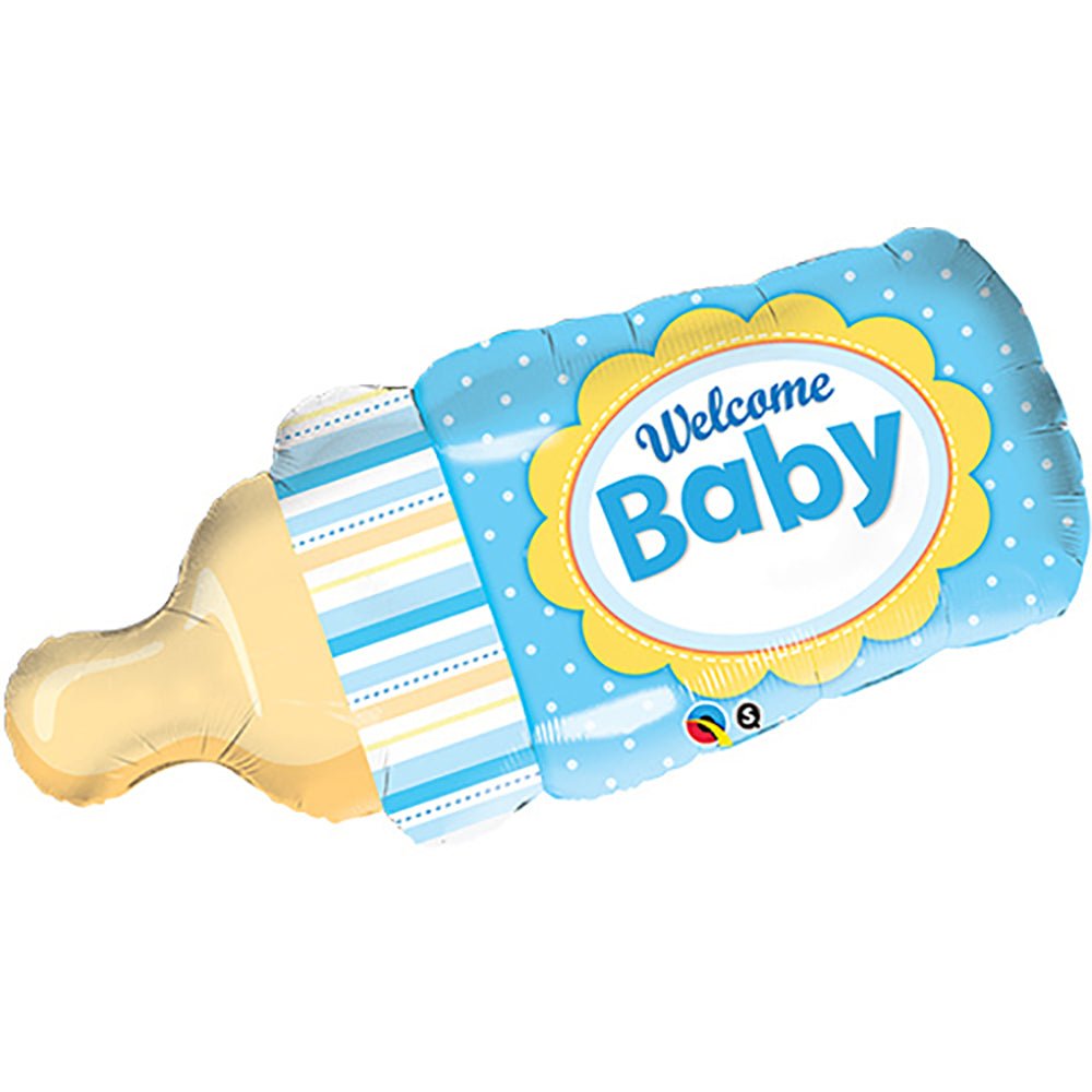 Foil Balloon Baby Boy Welcome Bottle Blue