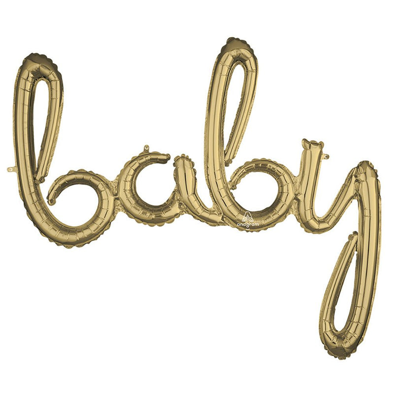 Foil Balloon Baby White Gold