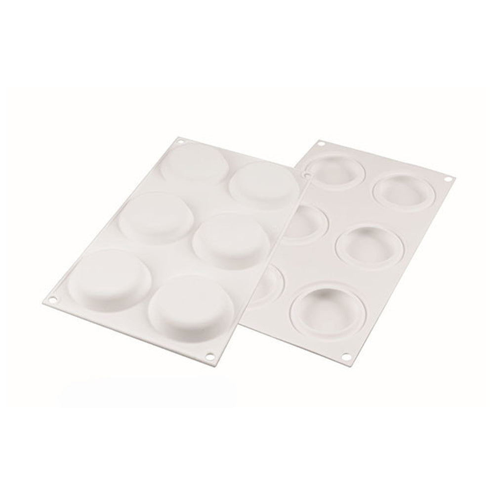 Silikomart " DECOR ROUND 50" Flexible Silicone Baking & Freezing Mold, 1.7 oz.