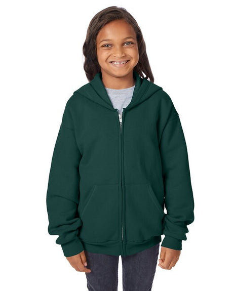 Hanes® Youth Full-Zip Hooded Sweatshirt