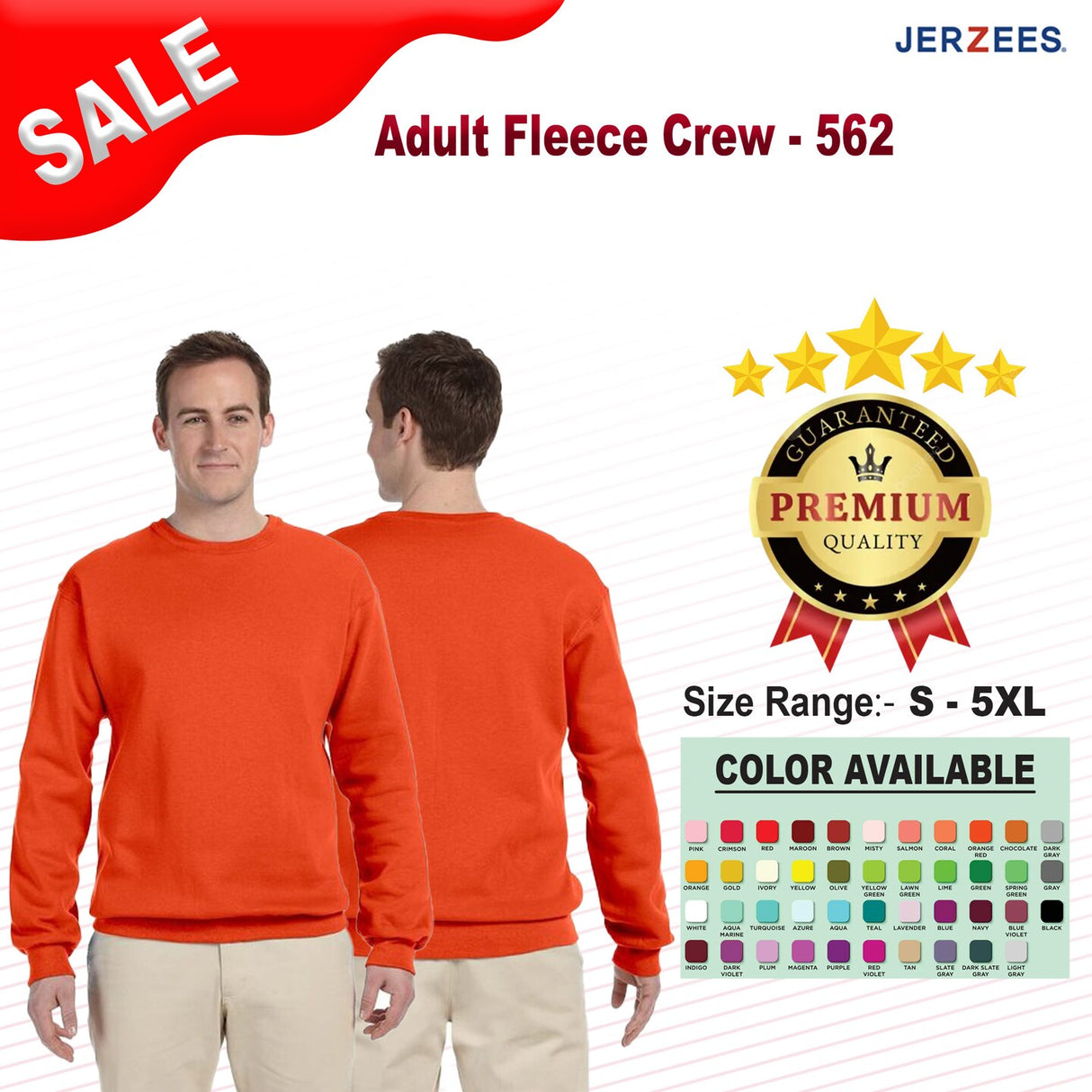 Jerzees® Adult Fleece Crewneck Sweatshirt