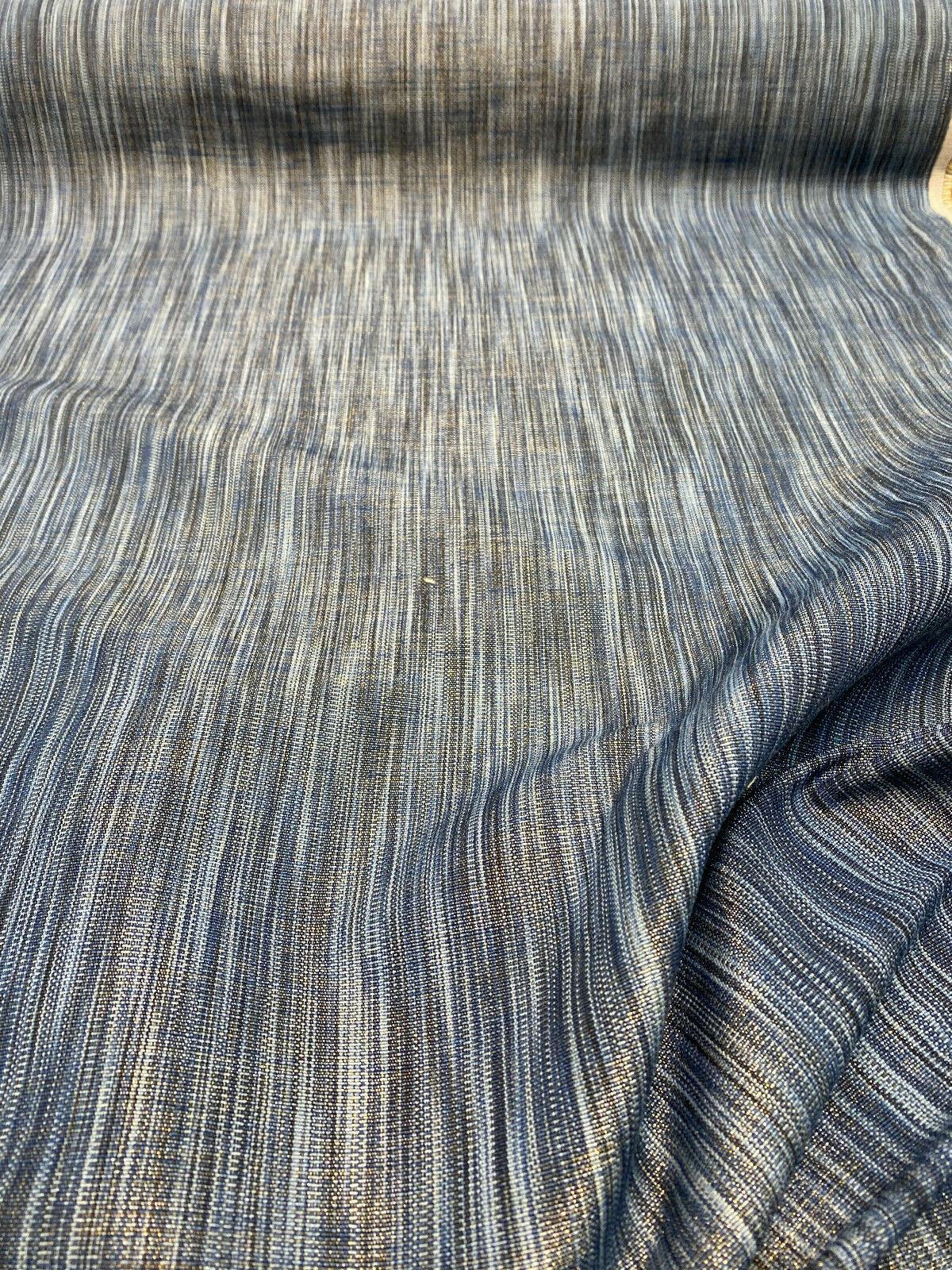 Magical Threads Iman Home Polyester Fabric - Navy Blue, Blue White Light Blue, 57" Width (1 Yard)