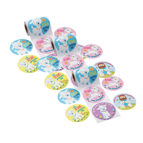 Religious Good Shepherd Sticker Roll 100 Pc