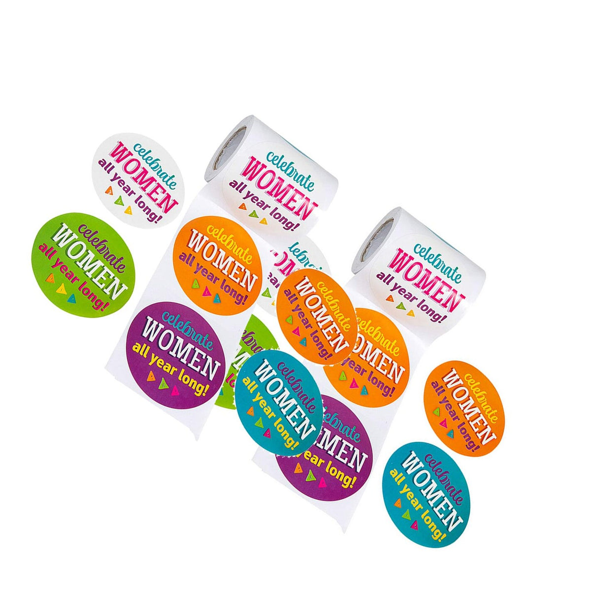 2 1/2" Influential Women Sticker Roll 100 Pc