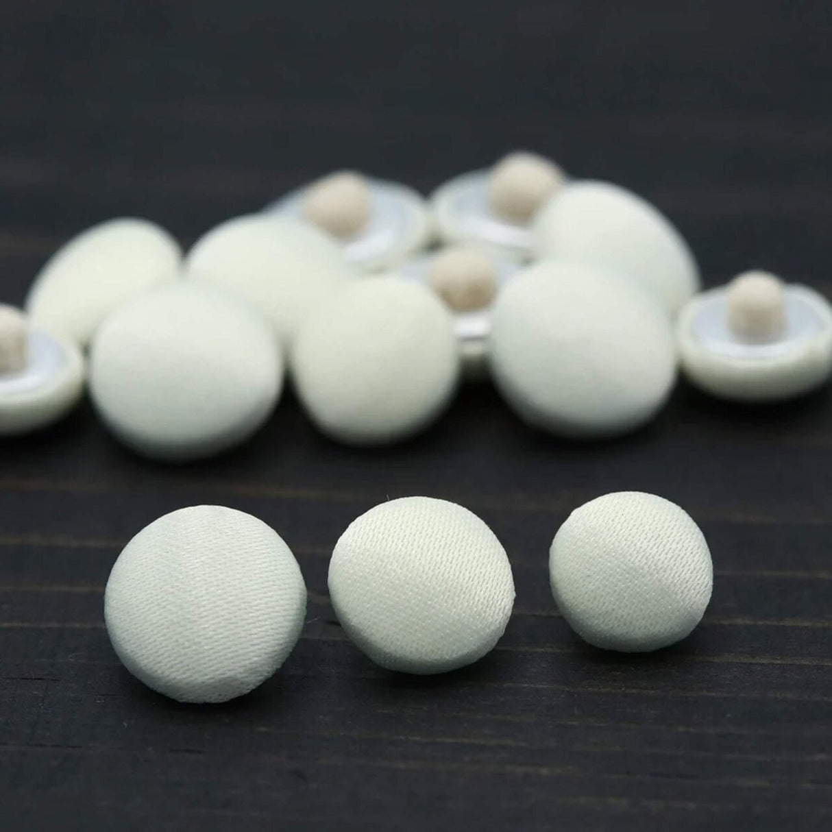 1 Dozen Bridal Ivory Buttons with Canvas Backing 12.5mm for Wedding Dresses & Gowns