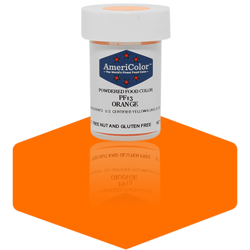 AmeriColor Orange Powdered Food Color - PF13 - 3 Grams