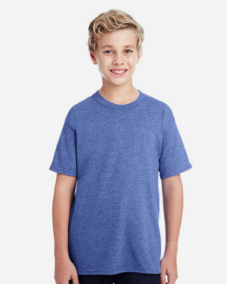 24 Pack: DryBlend Crewneck Short Sleeve Youth T-Shirt