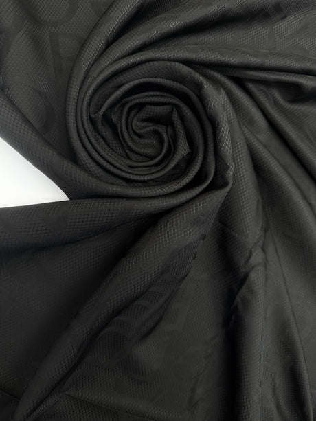 Viscose Cupro Lining Fabric Black Graphic