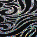 Nylon Spandex Paisley Foggy Foil Fabric