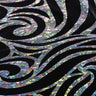 Nylon Spandex Paisley Foggy Foil Fabric